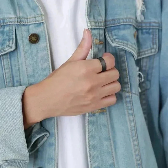 Men’s Black Tungsten Carbide Ring – Size 11, 12 - Picture 5 of 9